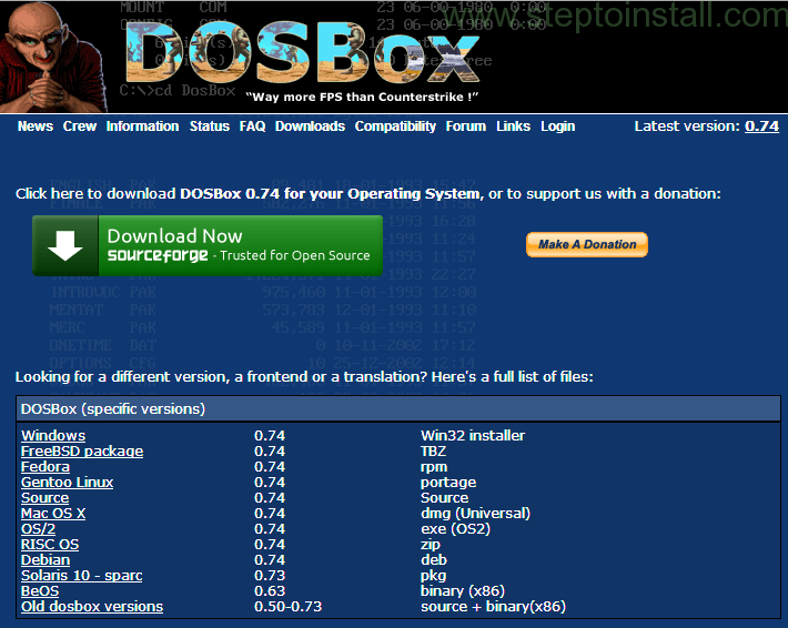 how to install dosbox on android